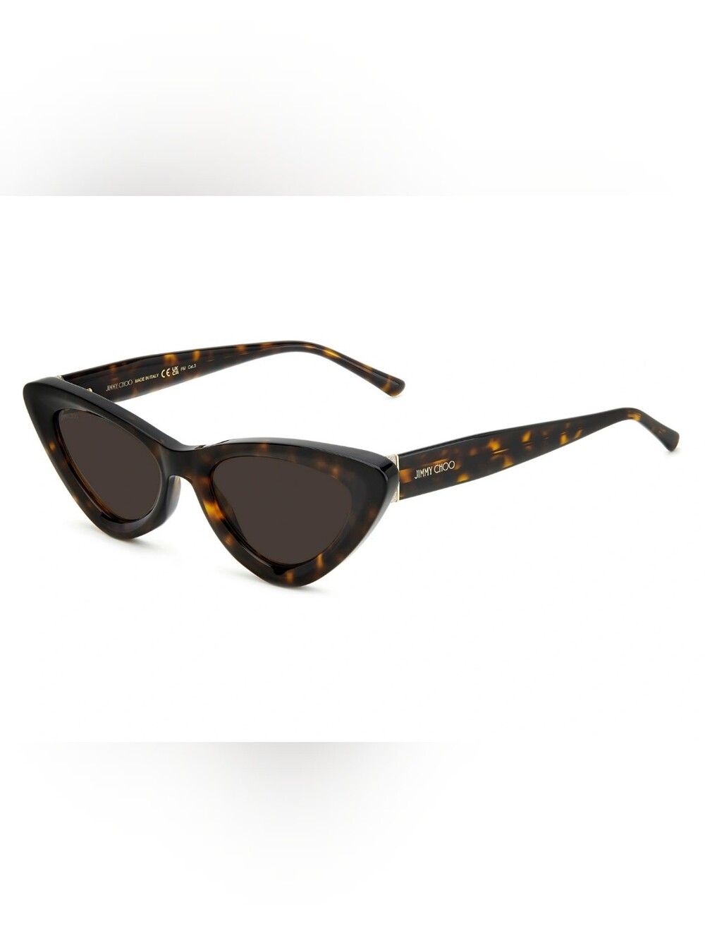 NEW AUTH Jimmy Choo ADDY/S Havana Brown glitter detail Sunglasses